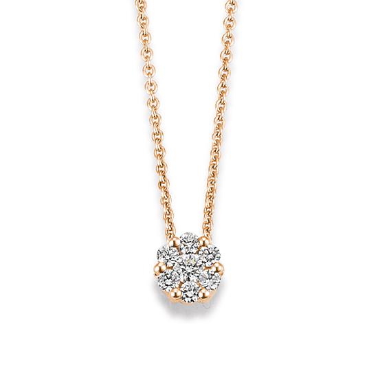 Breuning Anhaenger Breuning Solitaire Anhaenger Bluemchen Rot-Gold in der Hochzeitsschmiede Aachen kaufen