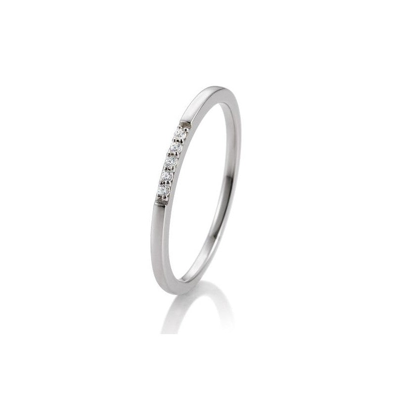Memoire Ring Gold mit 5 Brillianten