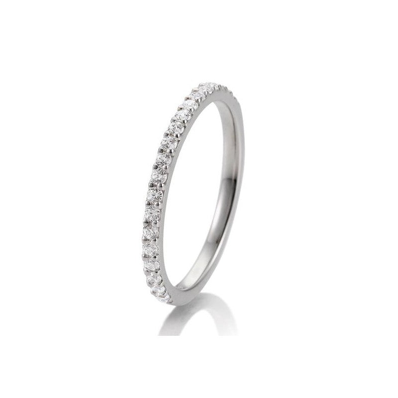 Memoire Ring mit Brillanten in Gold oder Platin