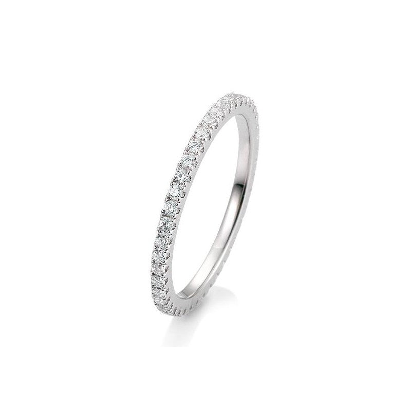 Memoire Ring voll ausgefasst mit Brillanten in Gold oder Platin