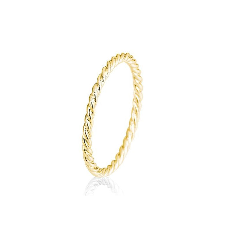 Vorsteckring Kordelring in Gold oder Platin