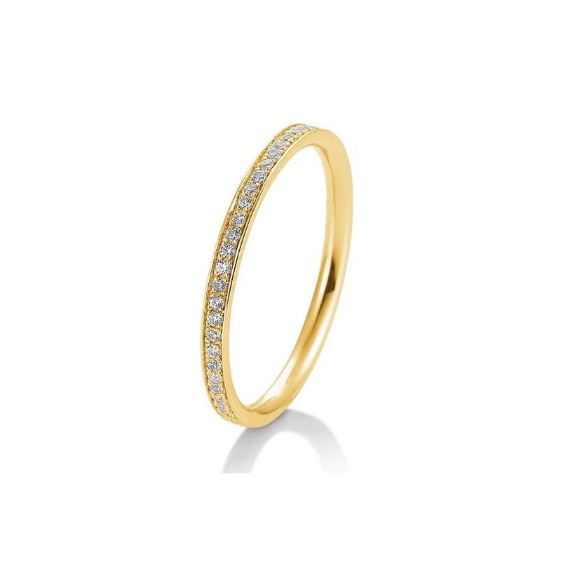 Memoire Ring mit Brillanten in Gold oder Platin