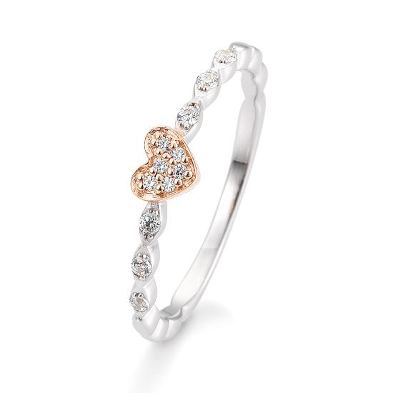 Breuning Verlobungsring Breuning Solitaire Verlobungsring Herz Weiss-Gold/Rot-Gold in der Hochzeitsschmiede Aachen kaufen