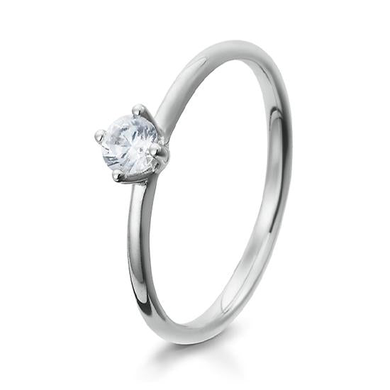 Breuning Solitaire Ring Breuning Solitaire Ring Zirkonia Silber in der Hochzeitsschmiede Aachen kaufen