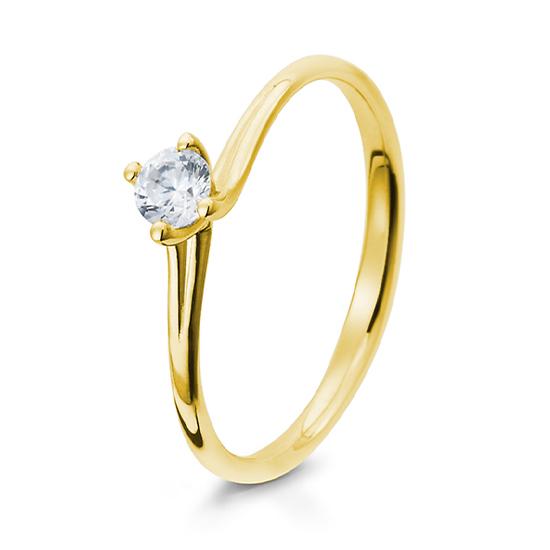 Breuning Solitaire Ring Breuning Solitaire Ring Gelb-Gold in der Hochzeitsschmiede Aachen kaufen