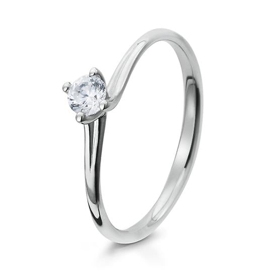 Breuning Solitaire Ring Breuning Solitaire Ring Zirkonia Silber in der Hochzeitsschmiede Aachen kaufen