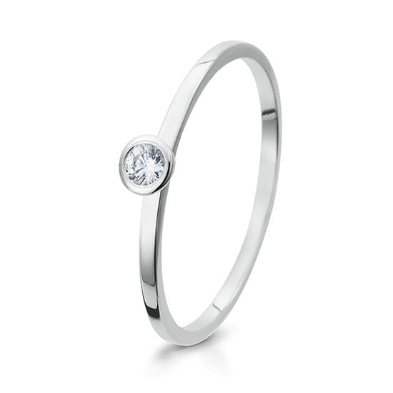 Breuning Solitaire Ring Breuning Solitaire Ring Zirkonia Silber in der Hochzeitsschmiede Aachen kaufen