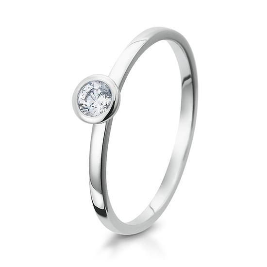 Breuning Solitaire Ring Breuning Solitaire Ring Zirkonia Silber in der Hochzeitsschmiede Aachen kaufen