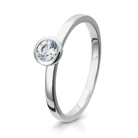 Breuning Solitaire Ring Breuning Solitaire Ring Zirkonia Silber in der Hochzeitsschmiede Aachen kaufen