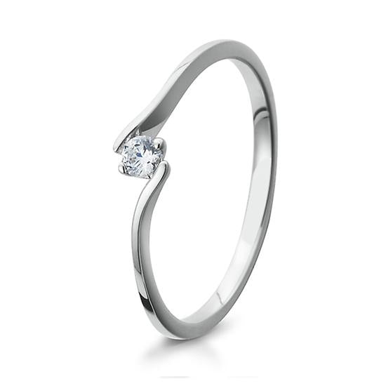 Breuning Solitaire Ring Breuning Solitaire Ring Zirkonia Silber in der Hochzeitsschmiede Aachen kaufen