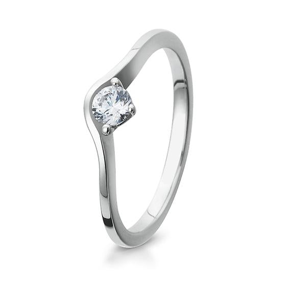 Breuning Solitaire Ring Breuning Solitaire Ring Zirkonia Silber in der Hochzeitsschmiede Aachen kaufen