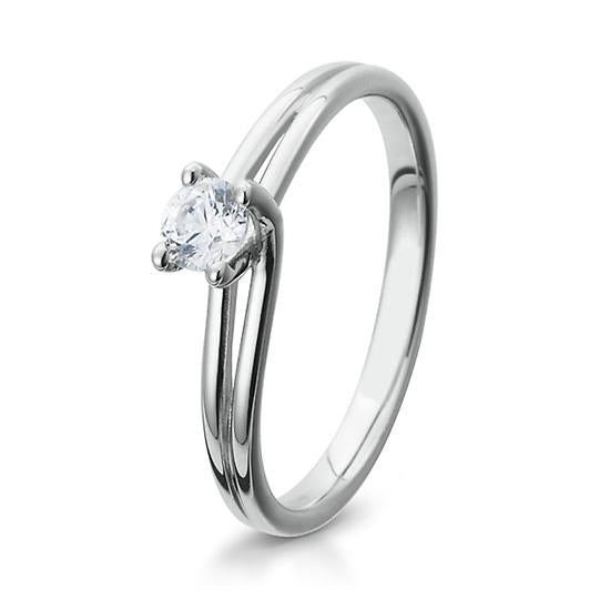 Breuning Solitaire Ring Breuning Solitaire Ring Zirkonia Silber in der Hochzeitsschmiede Aachen kaufen