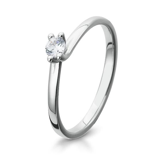 Breuning Solitaire Ring Breuning Solitaire Ring Zirkonia Silber in der Hochzeitsschmiede Aachen kaufen