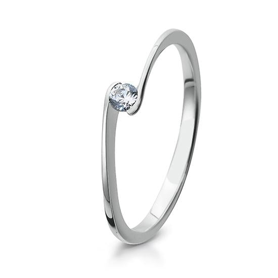 Breuning Solitaire Ring Breuning Solitaire Ring Zirkonia Silber in der Hochzeitsschmiede Aachen kaufen