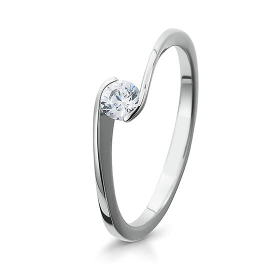 Breuning Solitaire Ring Breuning Solitaire Ring Zirkonia Silber in der Hochzeitsschmiede Aachen kaufen