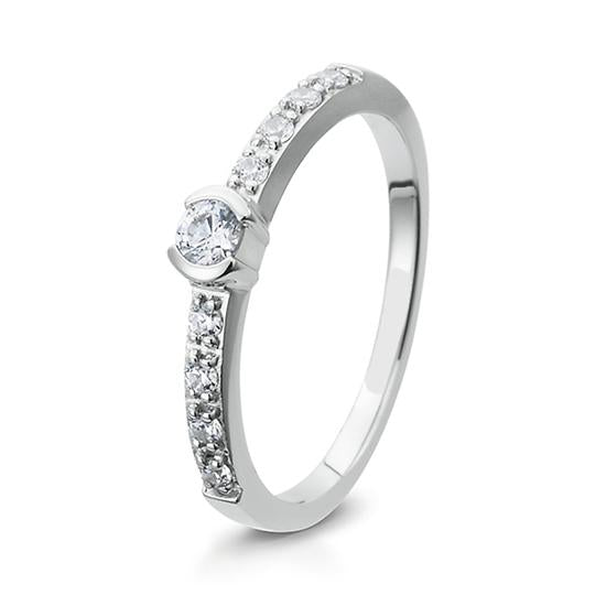 Breuning Solitaire Ring Breuning Solitaire Ring Zirkonia Silber in der Hochzeitsschmiede Aachen kaufen