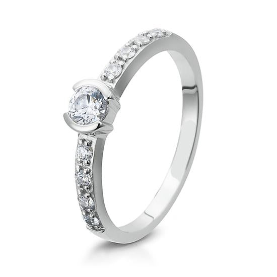 Breuning Solitaire Ring Breuning Solitaire Ring Zirkonia Silber in der Hochzeitsschmiede Aachen kaufen