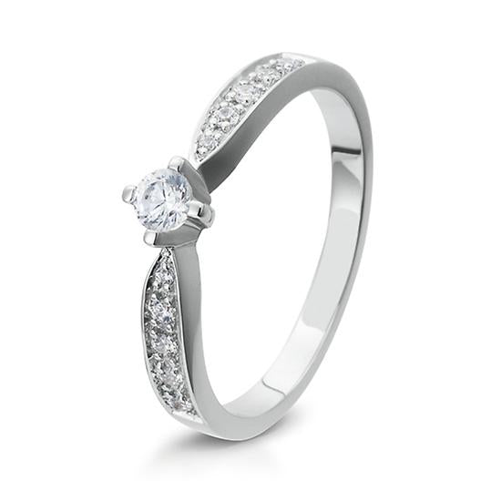 Breuning Solitaire Ring Breuning Solitaire Ring Zirkonia Silber in der Hochzeitsschmiede Aachen kaufen