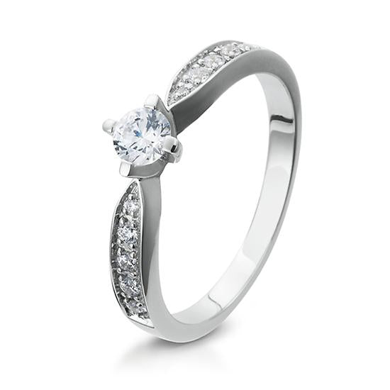Breuning Solitaire Ring Breuning Solitaire Ring Weiss-Gold in der Hochzeitsschmiede Aachen kaufen
