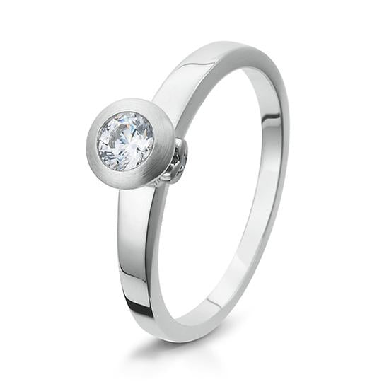 Breuning Solitaire Ring Breuning Solitaire Ring Zirkonia Silber in der Hochzeitsschmiede Aachen kaufen