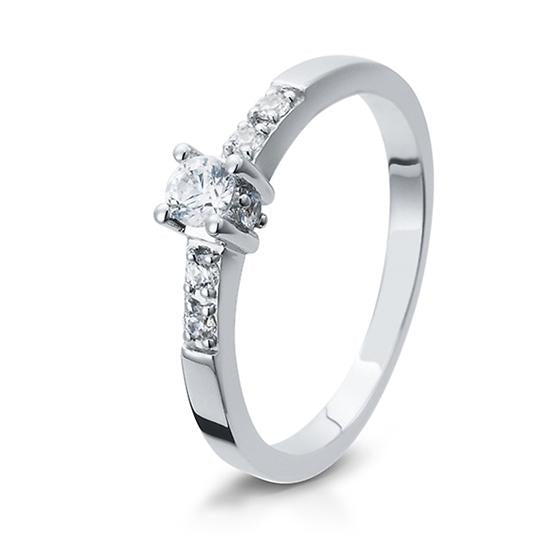 Breuning Solitaire Ring Breuning Solitaire Ring Zirkonia Silber in der Hochzeitsschmiede Aachen kaufen