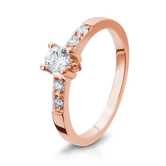Breuning Solitaire Ring Breuning Solitaire Ring Zirkonia Rot-Gold in der Hochzeitsschmiede Aachen kaufen