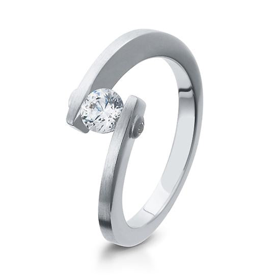 Breuning Solitaire Ring Breuning Solitaire Ring Zirkonia Silber in der Hochzeitsschmiede Aachen kaufen