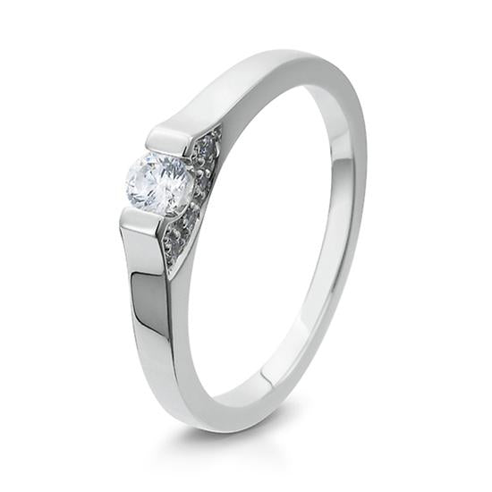Breuning Solitaire Ring Breuning Solitaire Ring Zirkonia Silber in der Hochzeitsschmiede Aachen kaufen