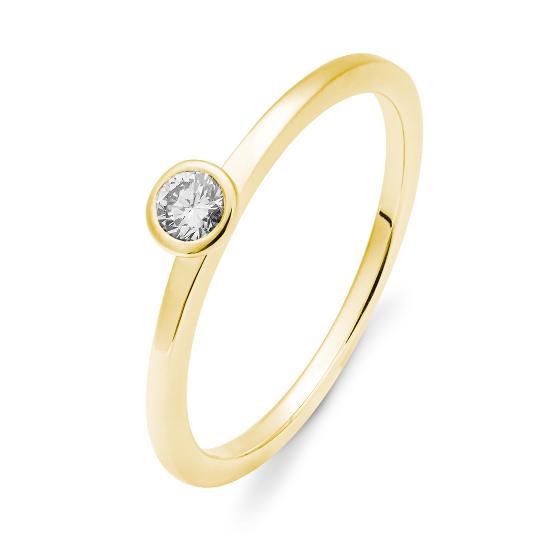 Breuning Solitaire Ring Breuning Solitaire Ring Gelb-Gold in der Hochzeitsschmiede Aachen kaufen