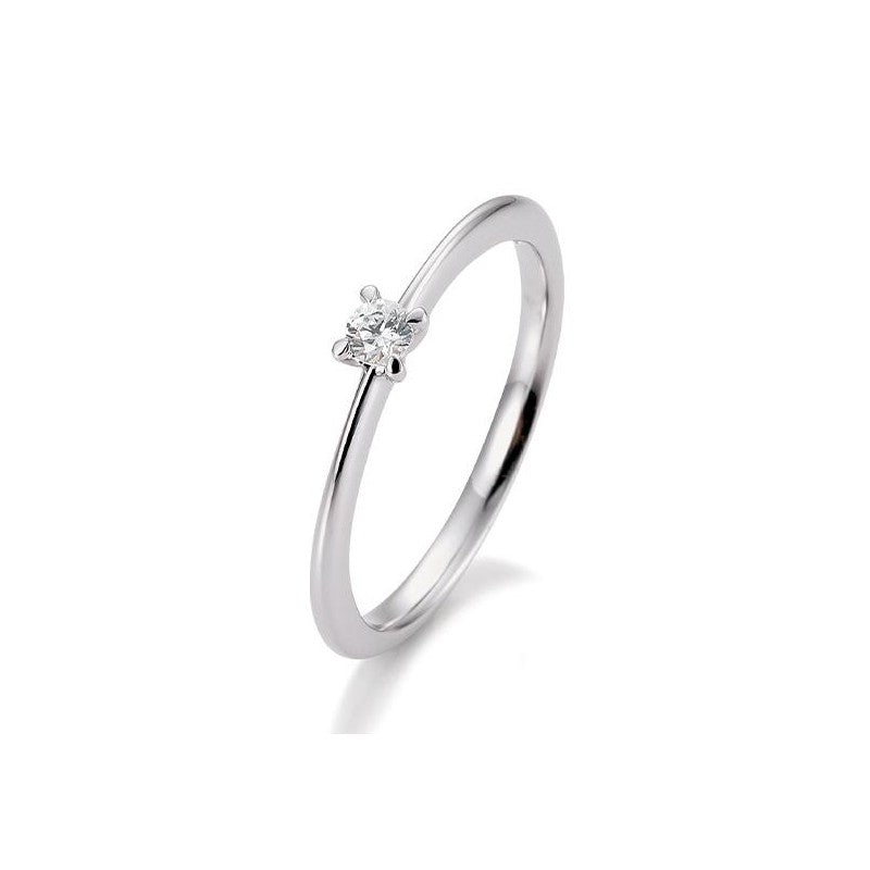 Verlobungsring 4er Krappe mit Brillant in Gold oder Platin