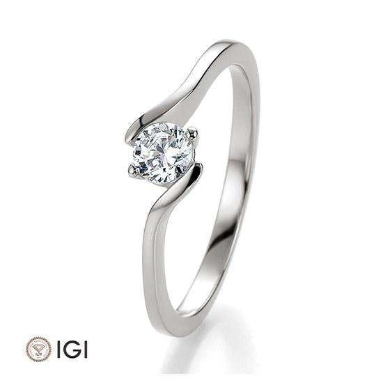 Breuning Solitaire Ring Breuning Solitaire Ring Weiss-Gold in der Hochzeitsschmiede Aachen kaufen