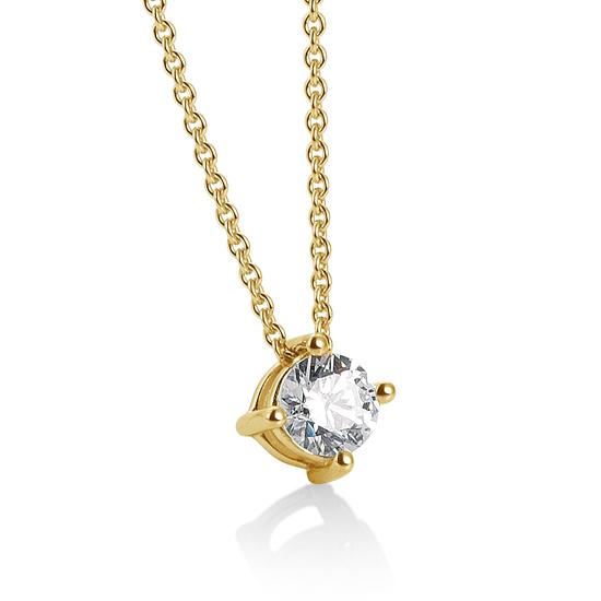 Breuning Collier Breuning Solitaire Collier 4er Krappe Gelb-Gold in der Hochzeitsschmiede Aachen kaufen