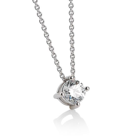 Breuning Collier Breuning Solitaire Collier 4er Krappe Weiss-Gold in der Hochzeitsschmiede Aachen kaufen