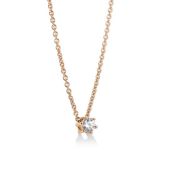 Breuning Collier Breuning Solitaire Collier 6er Krappe Rot-Gold in der Hochzeitsschmiede Aachen kaufen