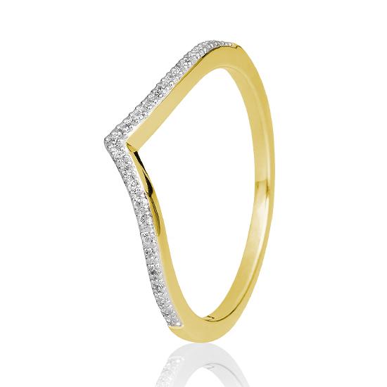 Breuning Memoire Ring Breuning Solitaire Memoire Ring V Weiss-Gold/Gelb-Gold in der Hochzeitsschmiede Aachen kaufen