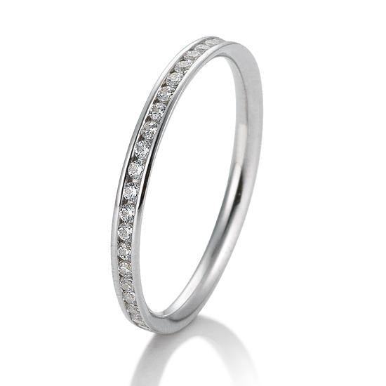 Breuning Memoire Ring Breuning Solitaire Memoire Ring Weiss-Gold in der Hochzeitsschmiede Aachen kaufen