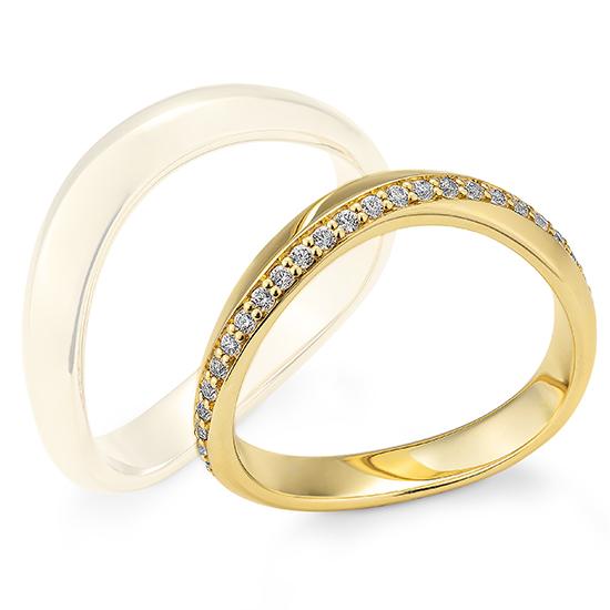 Breuning Solitaire Ring Breuning Partner Ringe Silber (vergoldet) in der Hochzeitsschmiede Aachen kaufen