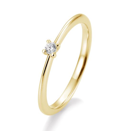 Breuning Verlobungsring Breuning Solitaire 4er Krappe Gelb-Gold in der Hochzeitsschmiede Aachen kaufen