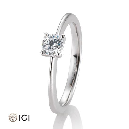 Breuning Verlobungsring Breuning Solitaire 4er Krappe Weiss-Gold in der Hochzeitsschmiede Aachen kaufen