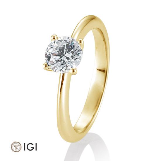 Breuning Verlobungsring Breuning Solitaire 4er Krappe Gelb-Gold in der Hochzeitsschmiede Aachen kaufen