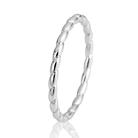 Breuning Solitaire Ring Breuning Solitaire Twisted Ring Weiss-Gold in der Hochzeitsschmiede Aachen kaufen