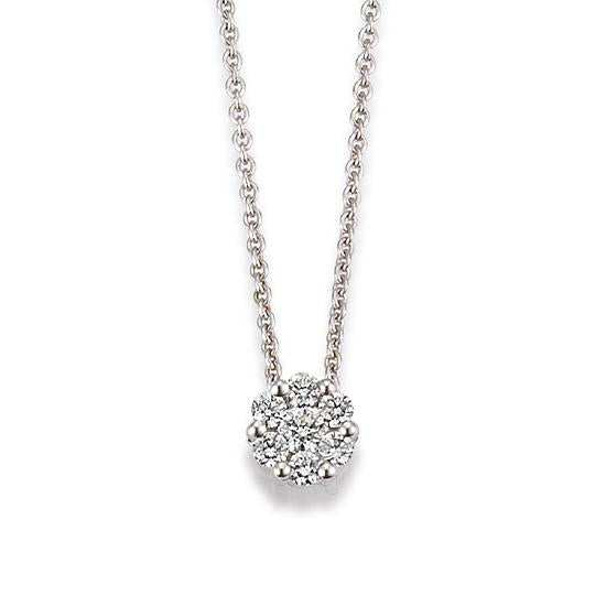 Breuning Anhaenger Breuning Solitaire Anhaenger Bluemchen Weiss-Gold in der Hochzeitsschmiede Aachen kaufen