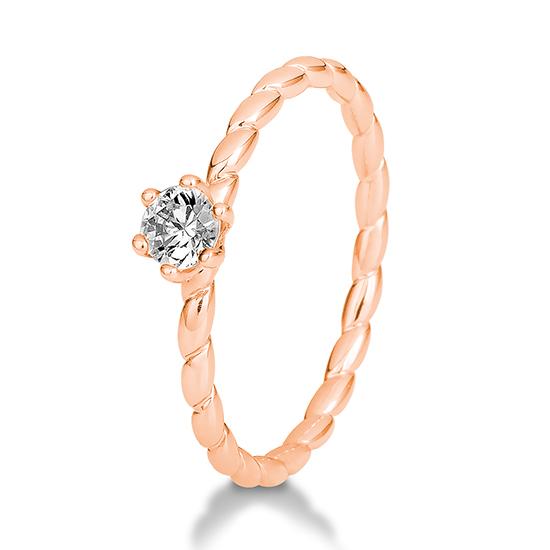 Breuning Verlobungsring Breuning Solitaire Verlobungsring Twisted Rot-Gold in der Hochzeitsschmiede Aachen kaufen