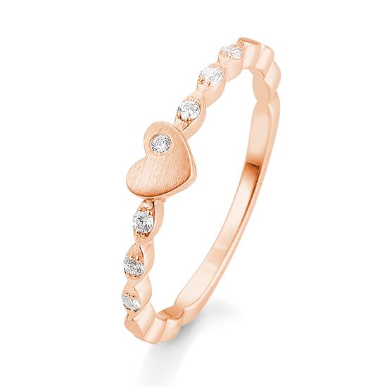 Breuning Verlobungsring Breuning Solitaire Verlobungsring Herz Rot-Gold in der Hochzeitsschmiede Aachen kaufen