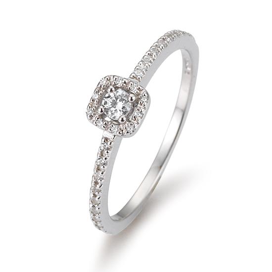 Breuning Verlobungsring Breuning Solitaire Fantasy Pave Weiss-Gold in der Hochzeitsschmiede Aachen kaufen