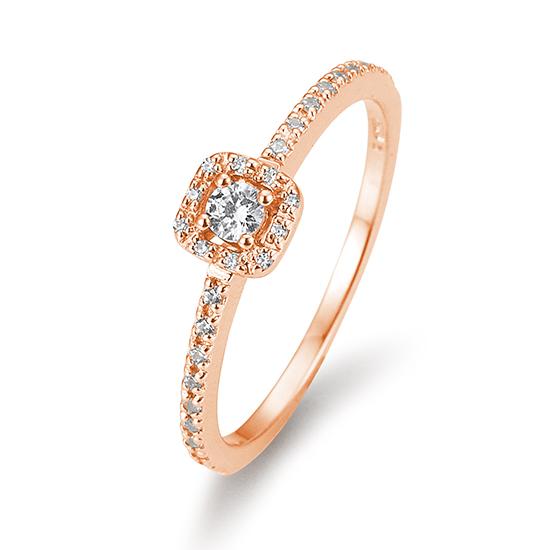 Breuning Verlobungsring Breuning Solitaire Fantasy Pave Rot-Gold in der Hochzeitsschmiede Aachen kaufen