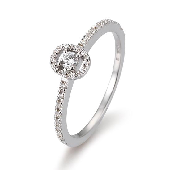 Breuning Verlobungsring Breuning Solitaire Fantasy Pave Weiss-Gold in der Hochzeitsschmiede Aachen kaufen