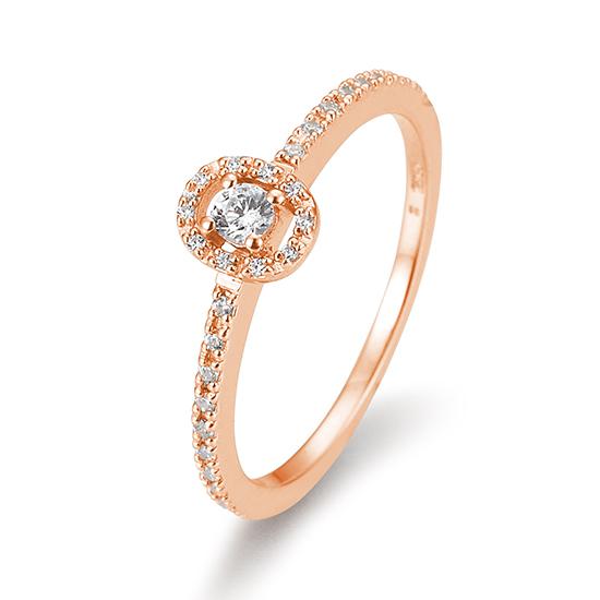 Breuning Verlobungsring Breuning Solitaire Fantasy Pave Rot-Gold in der Hochzeitsschmiede Aachen kaufen