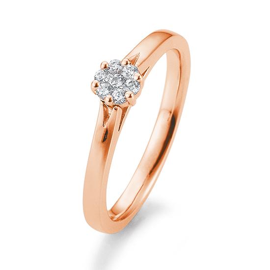 Breuning Verlobungsring Breuning Solitaire Verlobungsring Flower Rot-Gold in der Hochzeitsschmiede Aachen kaufen