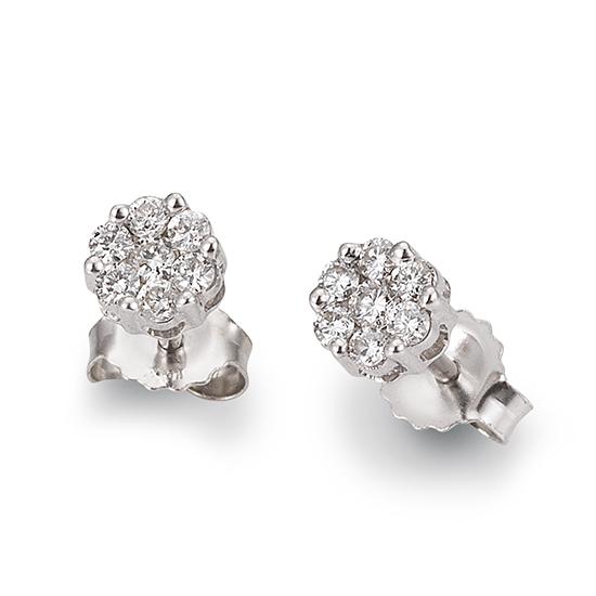 Breuning Ohrschmuck Breuning Solitaire Ohrschmuck Weiss-Gold in der Hochzeitsschmiede Aachen kaufen